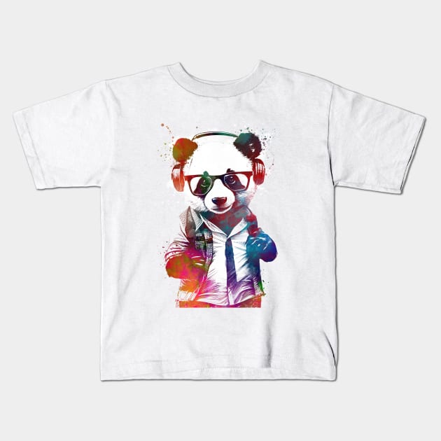 Panda hipster Kids T-Shirt by JBJart